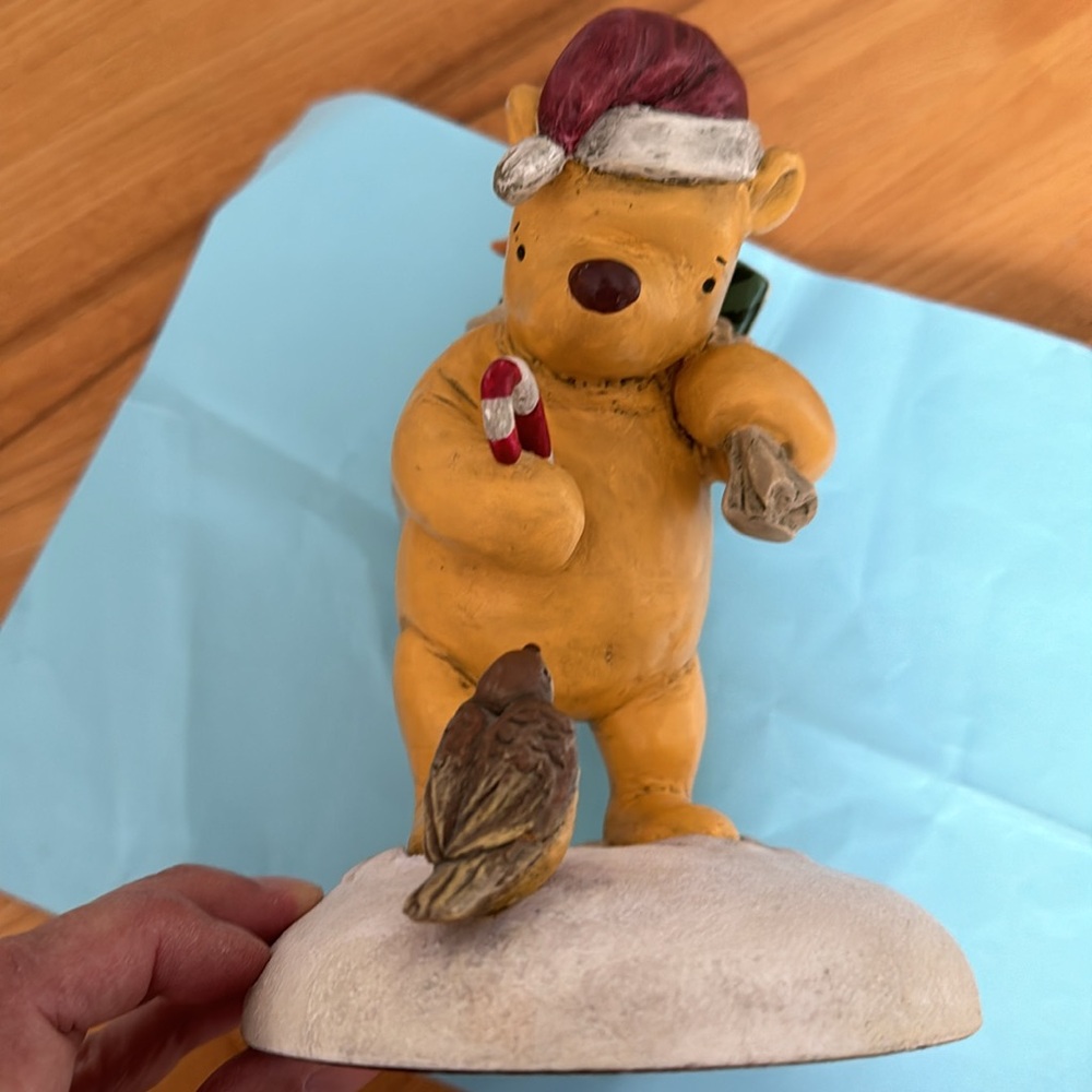 Vintage Winnie the Pooh Christmas Statue